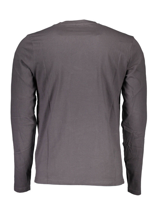 T-Shirts Elegant Gray Long-Sleeve Cotton Tee 50,00 € 8300825503994 | Planet-Deluxe