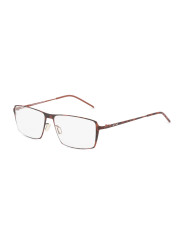 Braun titanium Brille mit auffälligem Design