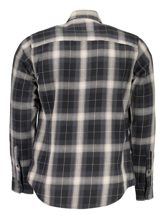 Shirts Elegant Black Cotton Long Sleeve Shirt 80,00 € 8300825435905 | Planet-Deluxe