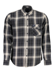 Shirts Elegant Black Cotton Long Sleeve Shirt 80,00 € 8300825435905 | Planet-Deluxe