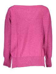 Sweaters Eco-Chic Purple Wool Blend V-Neck Sweater 120,00 € 8300825499082 | Planet-Deluxe