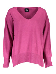 Sweaters Eco-Chic Purple Wool Blend V-Neck Sweater 120,00 € 8300825499082 | Planet-Deluxe