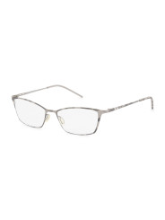 Schwarze, geometrische Brille mit Grau-Akzenten