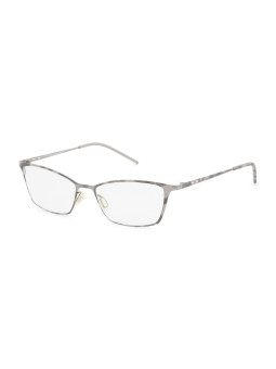 Schwarze, geometrische Brille mit Grau-Akzenten