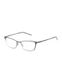 Schwarze Brille mit Goldakzenten
