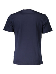 T-Shirts Chic Blue Cotton Tee with Classic Print 80,00 € 8300825625825 | Planet-Deluxe