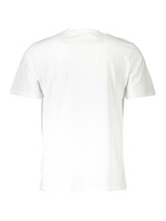 T-Shirts Elegant White Round Neck Tee with Print 80,00 € 8300825625405 | Planet-Deluxe