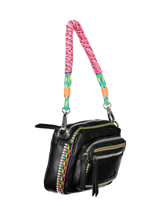 Handbags Chic Embroidered Black Shoulder Bag 70,00 € 8445110386446 | Planet-Deluxe