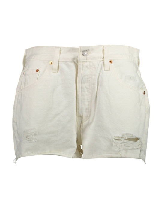 Jeans & Pants Chic White Denim Shorts with Classic Appeal 80,00 € 5401043015771 | Planet-Deluxe