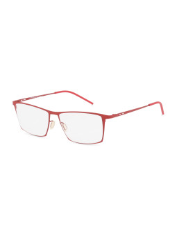 Rote Brille mit klaren Gläsern