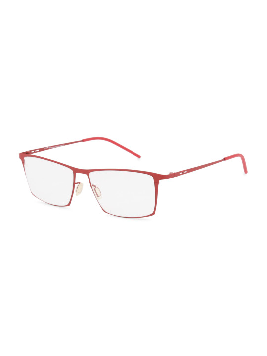 Rote Brille mit klaren Gläsern