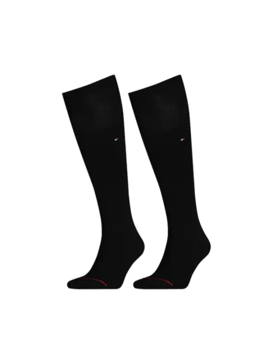 Schwarze Tommy Hilfiger Kniesocken