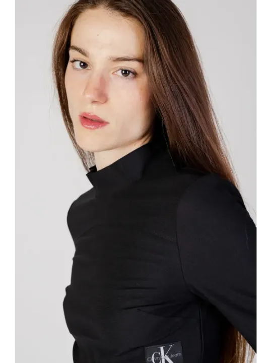 Schwarzes Calvin Klein Rollkragenoberteil