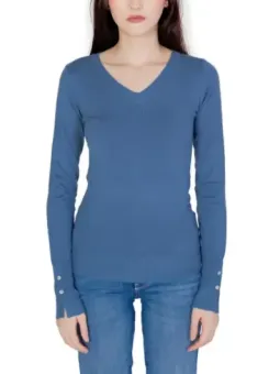 Helles blaues Damen-Langarmshirt Guess