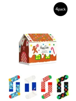 Lebkuchenhaus-Socken im Viererpack