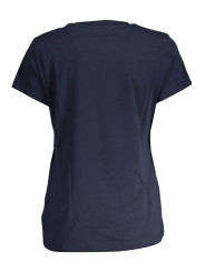 Tops & T-Shirts Chic Blue Organic Cotton Tee with Signature Embroidery 50,00 € 8300825530204 | Planet-Deluxe