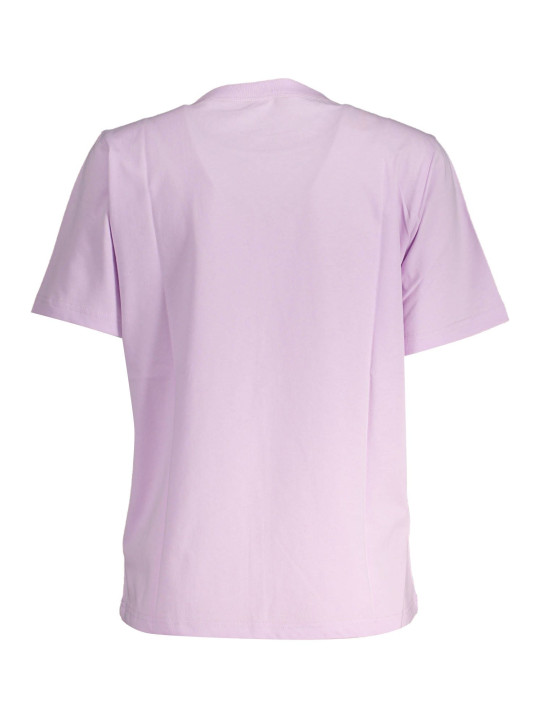 Tops & T-Shirts Chic Pink Organic Cotton Tee with Logo Print 40,00 € 8300825529482 | Planet-Deluxe