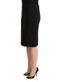 Skirts Chic Black Pencil Skirt Knee Length 300,00 € 8058301885576 | Planet-Deluxe