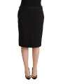 Skirts Chic Black Pencil Skirt Knee Length 300,00 € 8058301885576 | Planet-Deluxe