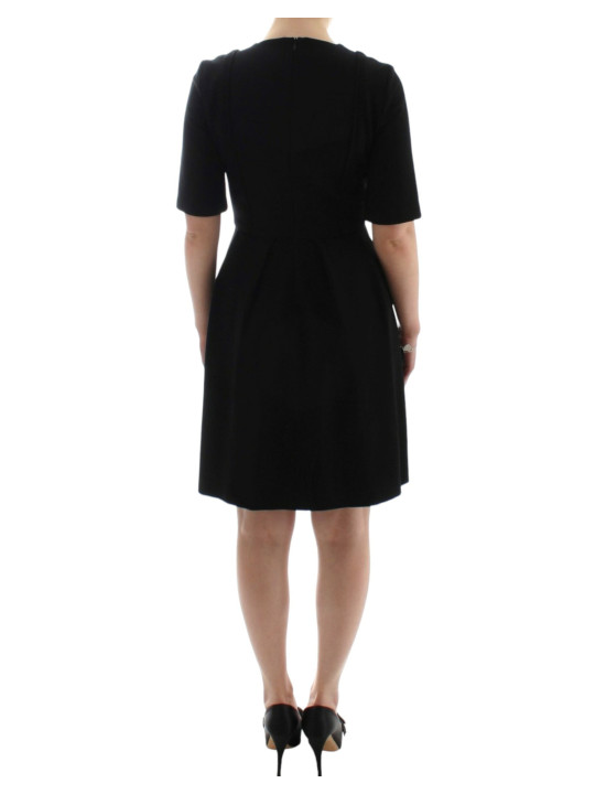 Dresses Elegant Black Short Sleeve Venus Dress 540,00 € 8051569802789 | Planet-Deluxe