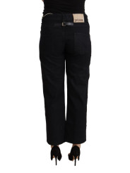 Jeans & Pants Elegant High Waist Cropped Jeans 500,00 € 7333413044495 | Planet-Deluxe
