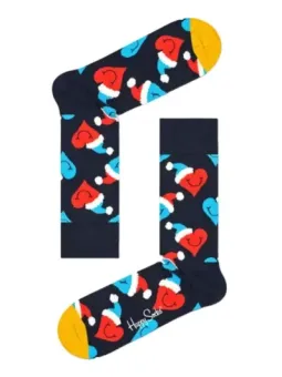 Bunte Herzchen-Socken mit gelben Zehen