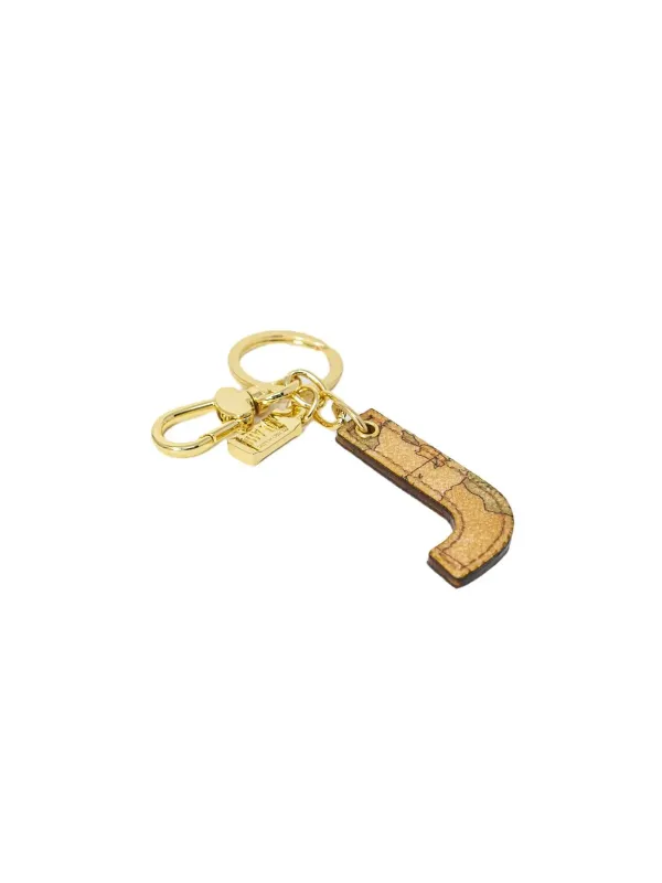Goldene Fragezeichen-Schlüsselanhänger aus Korkleder