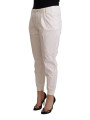 Jeans & Pants Chic White Tapered Cropped Pants 400,00 € 7333413044525 | Planet-Deluxe