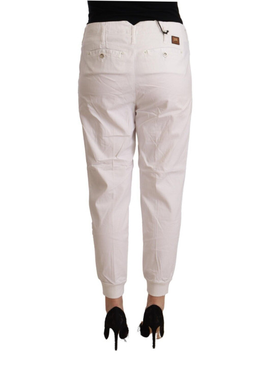Jeans & Pants Chic White Tapered Cropped Pants 400,00 € 7333413044525 | Planet-Deluxe