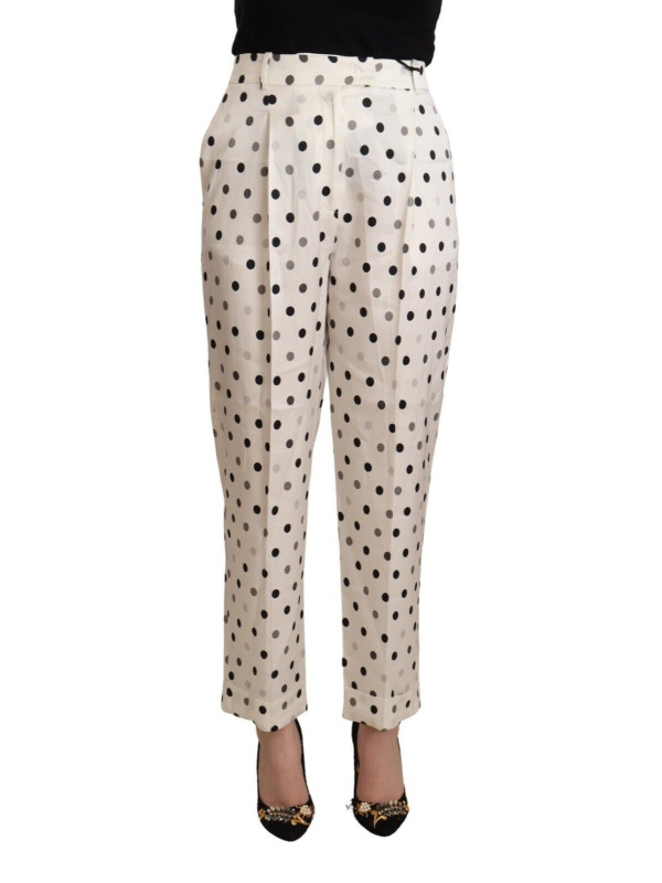 Jeans & Pants Chic High Waist Polka Dotted Tapered Pants 850,00 € 7333413044686 | Planet-Deluxe