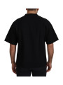 T-Shirts Elegant Black Cotton Blend Crewneck T-Shirt 840,00 € 8057142323742 | Planet-Deluxe