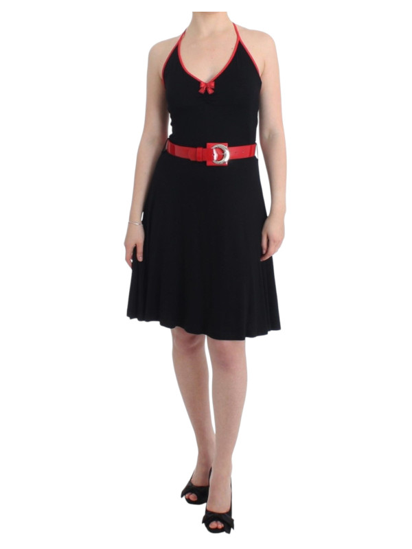 Dresses Elegant Black Palladio Knee-Length Dress 380,00 € 7333413007117 | Planet-Deluxe