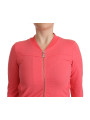 Sweaters Elegant Pink Full Zip Sweater 250,00 € 7333413044891 | Planet-Deluxe