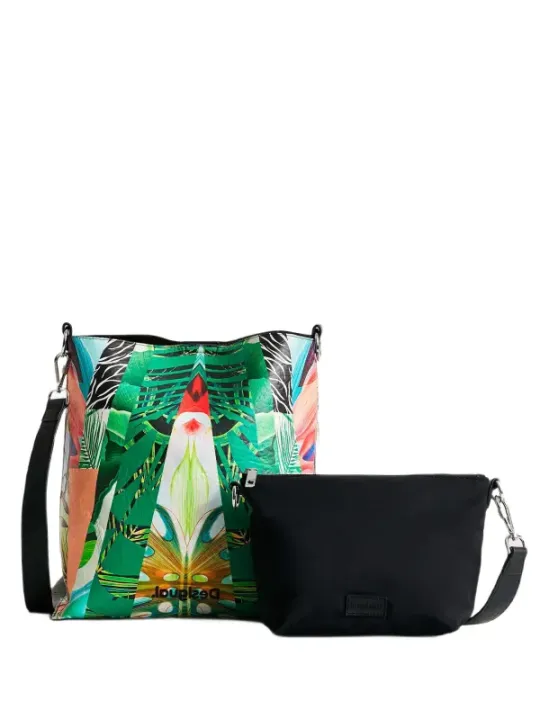 Bunte Desigual Tasche und Schwarz