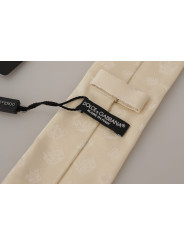 Ties & Bowties Elegant Off-White Silk Bow Tie 200,00 € 8054802873845 | Planet-Deluxe