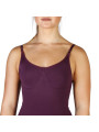 Burgunderfarbene nahtlose Spaghettiträger-Camisole mit verstellbaren Trägern