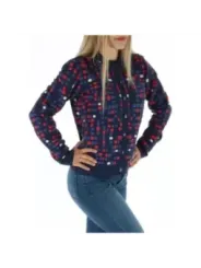 Gemusterte marineblaue Damen-Cardigan Jeans