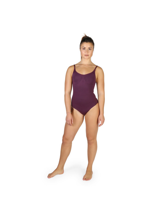Burgunderfarbener Body, formend, nahtloses Design
