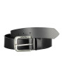 Belts Elegant Black Leather Belt with Metal Buckle 50,00 € 7613369655274 | Planet-Deluxe