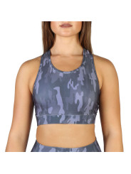 Graue Camo-Sport-BH im Racerback-Design