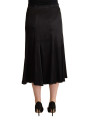 Skirts Elegant High Waist Midi Black Skirt 500,00 € 7333413044778 | Planet-Deluxe