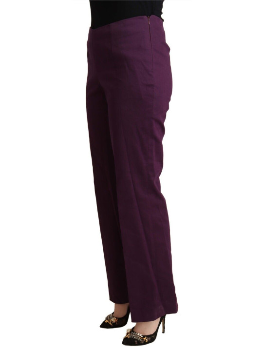 Jeans & Pants Elegant Violet High Waist Tapered Pants 250,00 € 7333413044853 | Planet-Deluxe