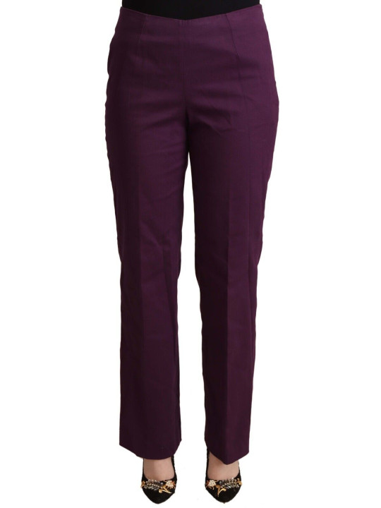 Jeans & Pants Elegant Violet High Waist Tapered Pants 250,00 € 7333413044853 | Planet-Deluxe