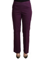 Jeans & Pants Elegant Violet High Waist Tapered Pants 250,00 € 7333413044853 | Planet-Deluxe