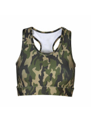 Camouflage Sport-BH, grün gemustert
