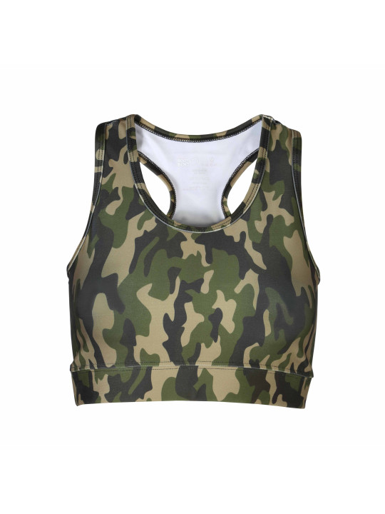 Camouflage Sport-BH, grün gemustert