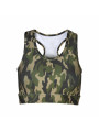 Camouflage Sport-BH, grün gemustert
