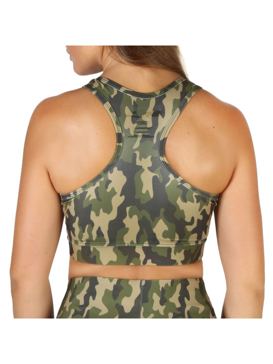 Grüner Camouflage Sport-BH Rückansicht