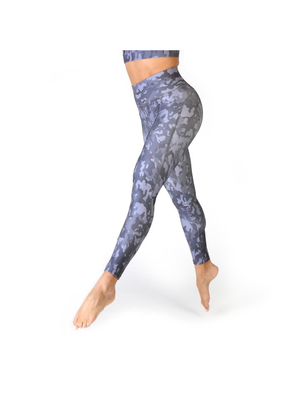 Graue Camo-Leggings mit hohem Bund Graue Camo-Leggings mit hohem Bund