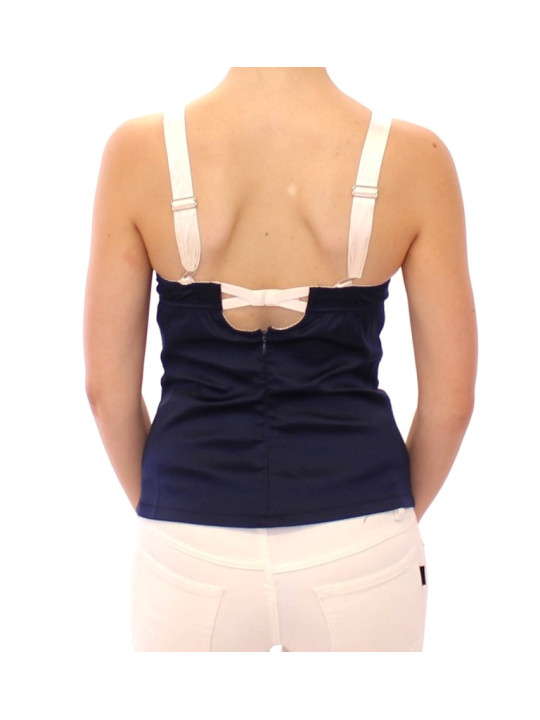 Tops & T-Shirts Blue Sailor Motif Stretch Tank Top 750,00 € 7333413033741 | Planet-Deluxe